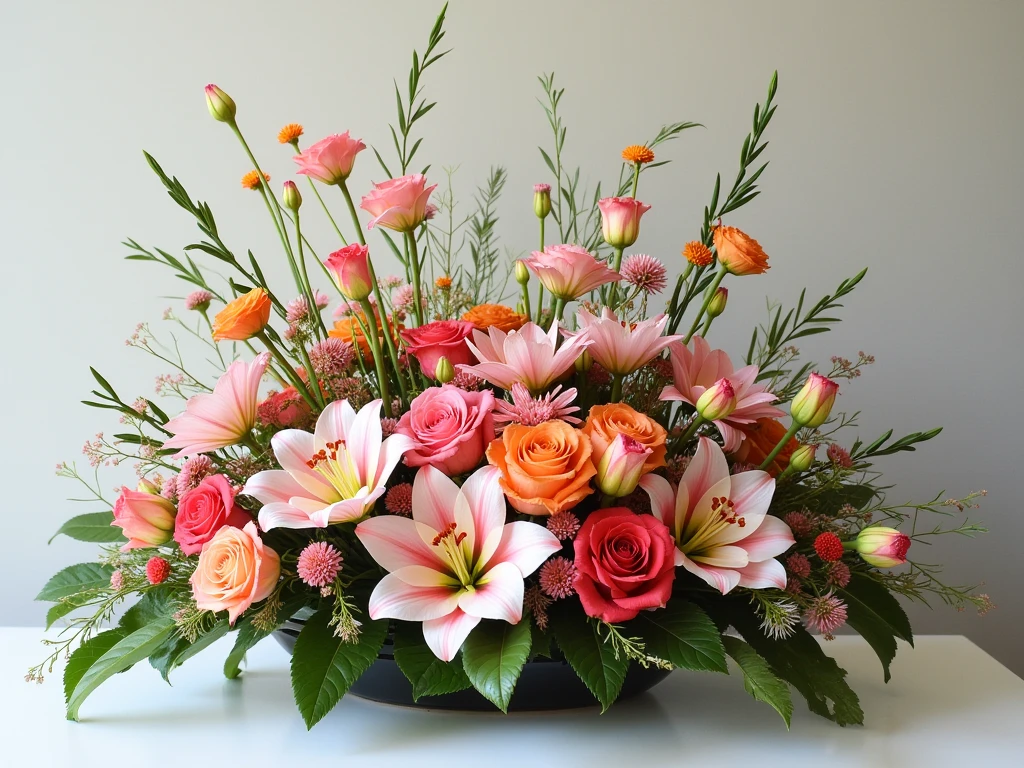Artistic floral arrangement